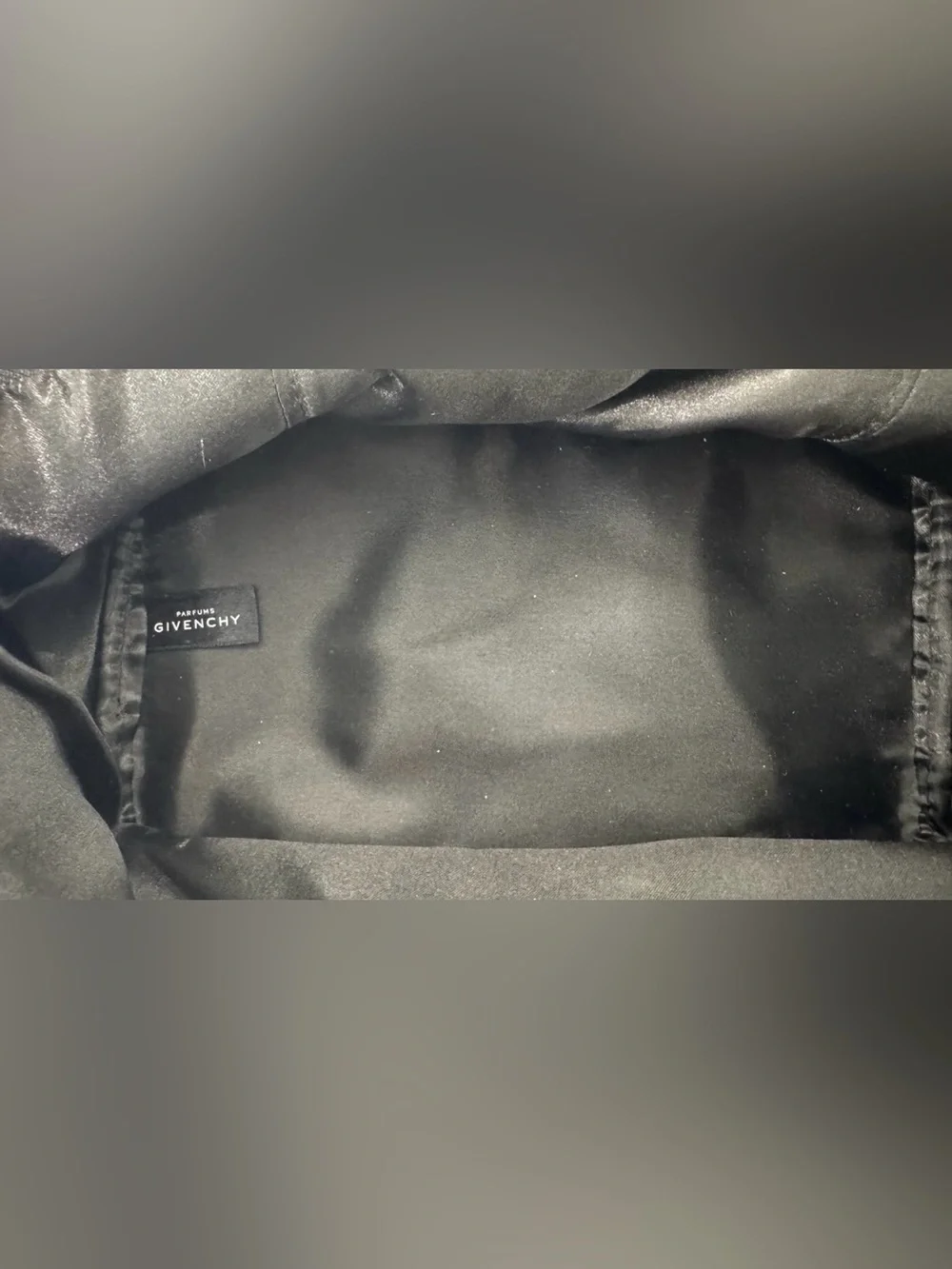 Givenchy Parfums Perfume Makeup Cosmetic Bag Glossy Black